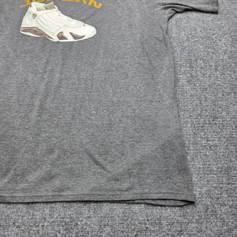 Jordan Air Jordan 14 Retro Graphic Tee Mens XXL Grey Heather Short Sleeve Shirt